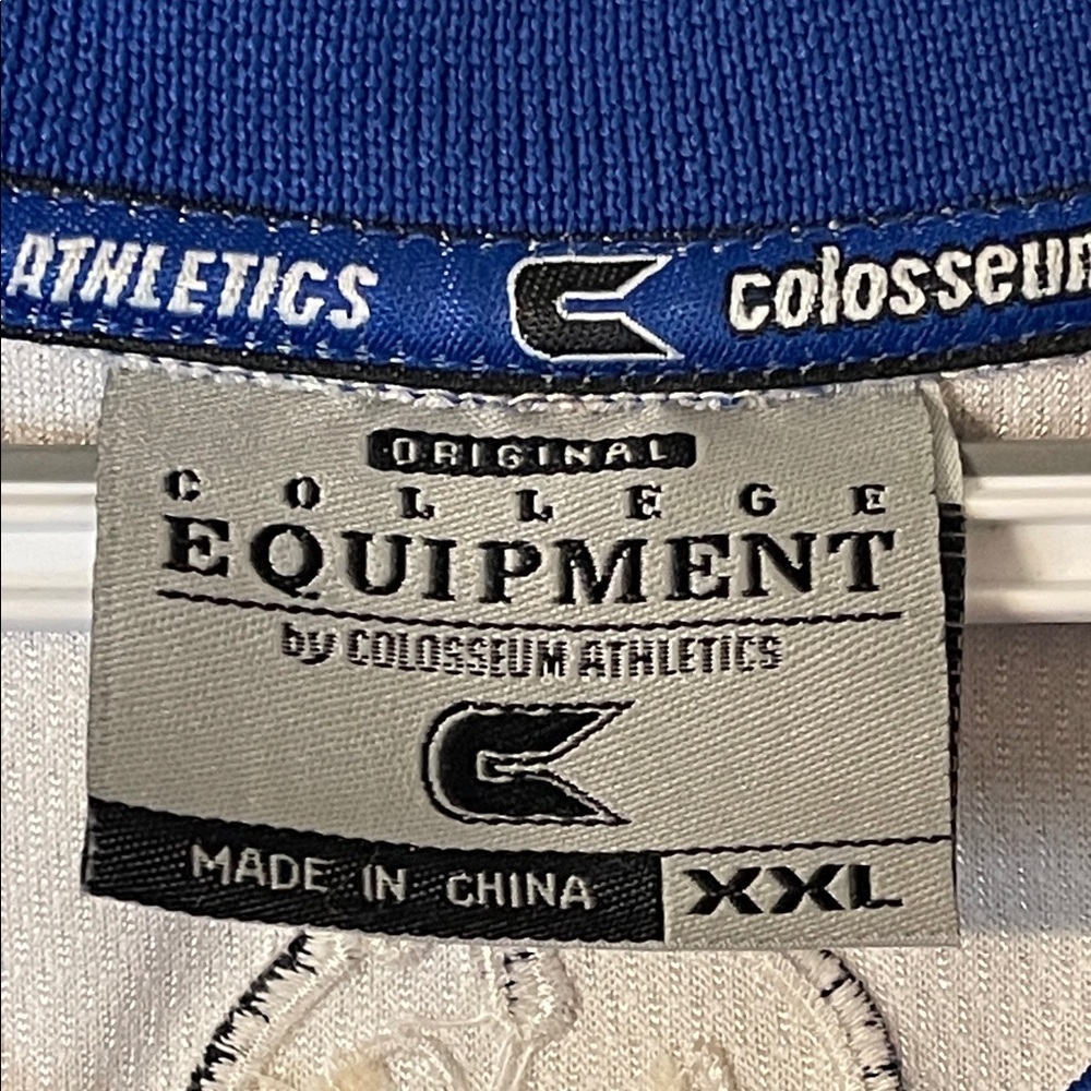 Champion Men's White and Blue Duke #1  Jersey #105 - Picture 2 of 10